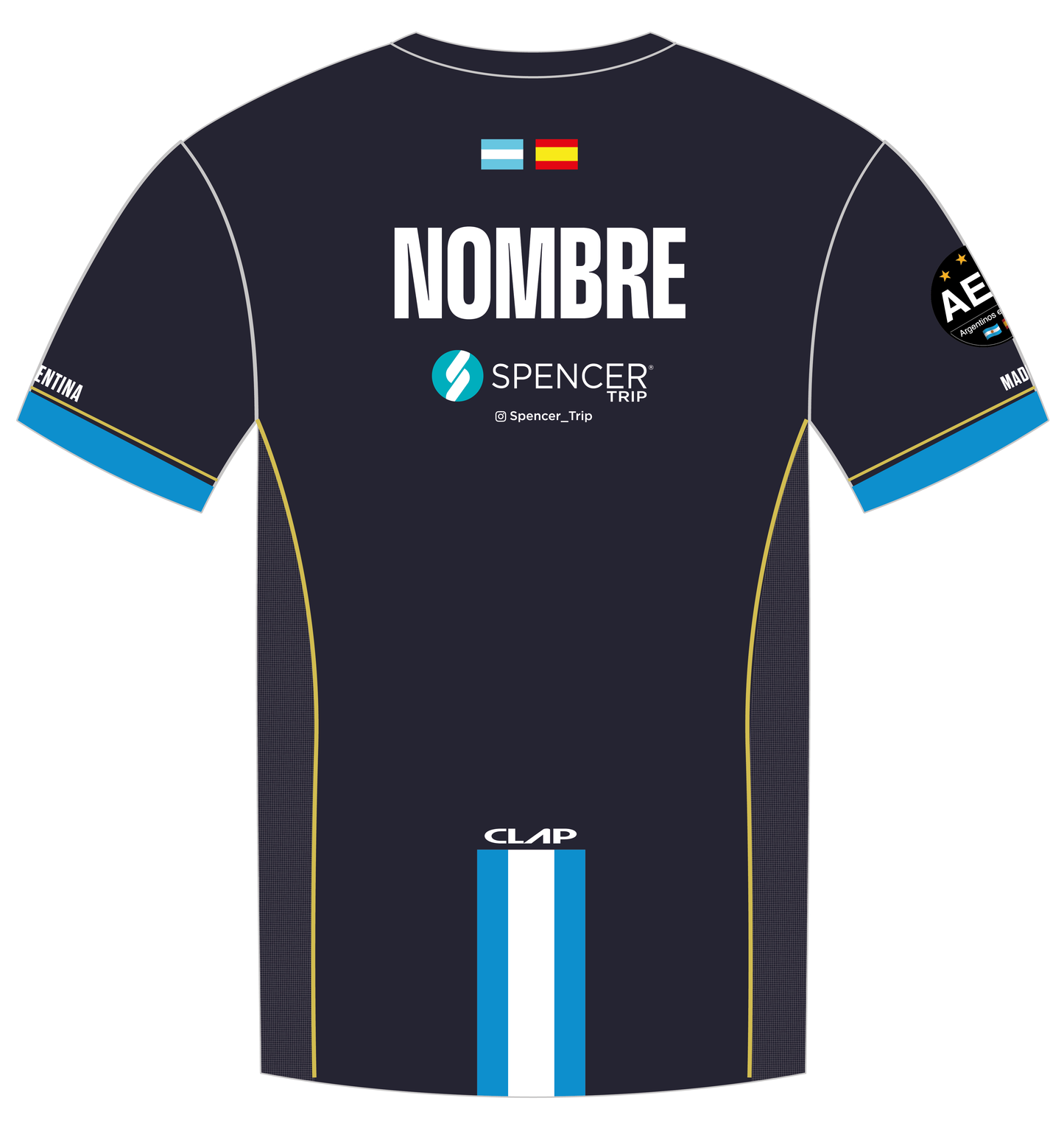 Camiseta AEM Pádel Azul Marino