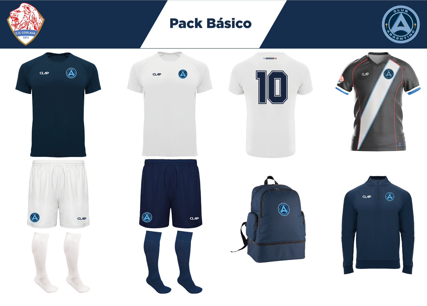 Pack BÁSICO fútbol Base C. Argentino