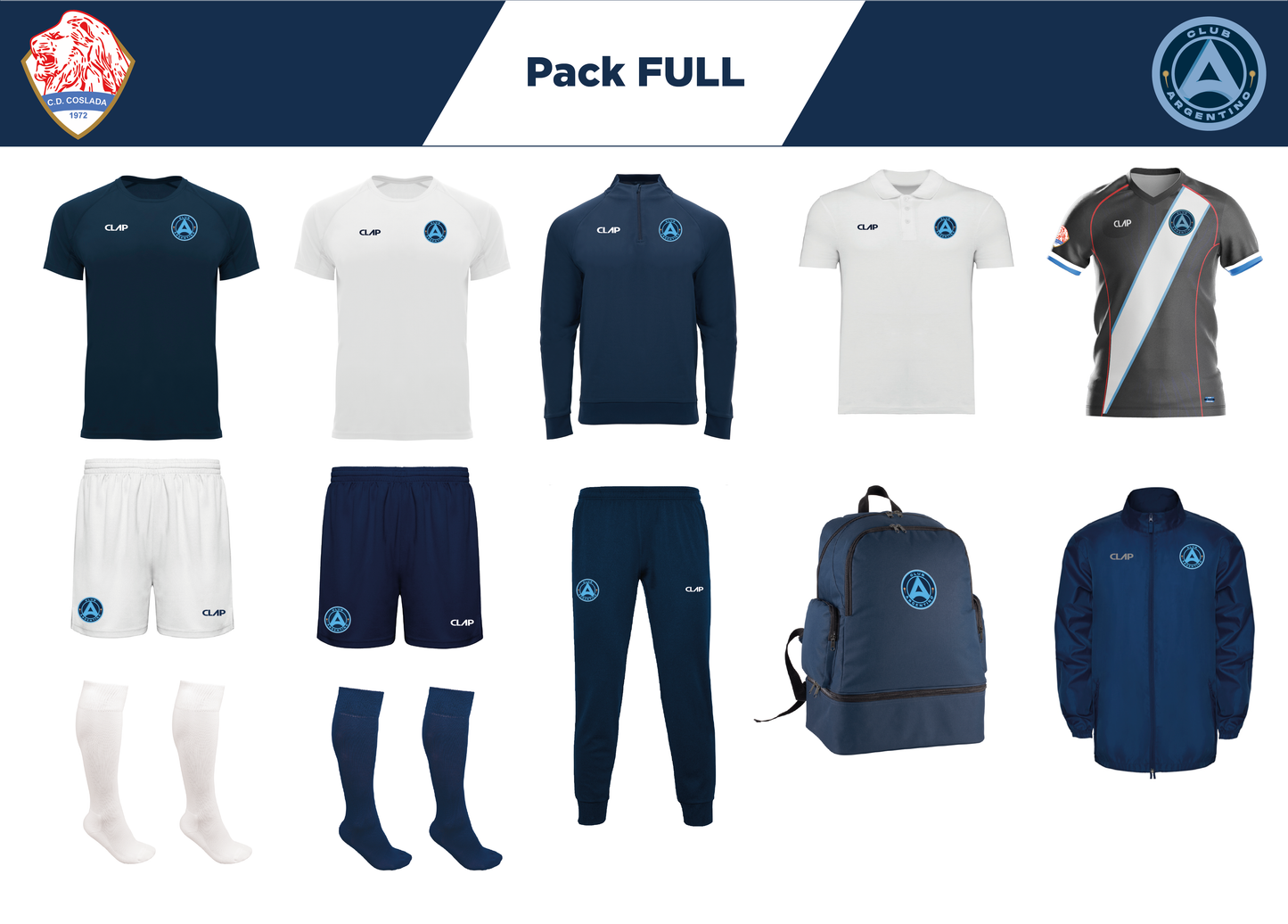 Pack FULL fútbol Base C. Argentino